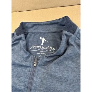 Anderson Ord Performance Golf, Full Zip Light Jacket, Gray Large, Polo Logo